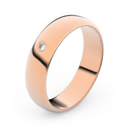 Zlatý snubní prsten FMR 2E50 z růžového zlata,  S1
