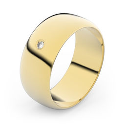 Zlatý snubný prsteň FMR 3C75 zo žltého zlata, S1