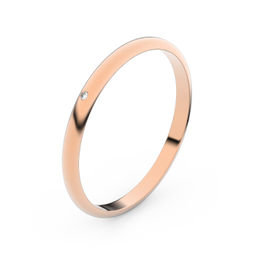 Zlatý snubný prsteň FMR 4I17 z ružového zlata, S2