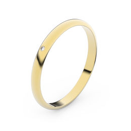 Zlatý snubní prsten FMR 4H20 ze žlutého zlata, S2