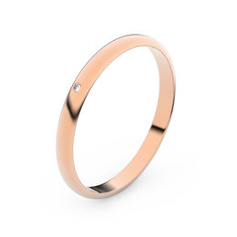 Zlatý snubní prsten FMR 4H20 z růžového zlata, S2