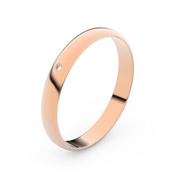 Zlatý snubný prsteň FMR 4D30 z ružového zlata, S2