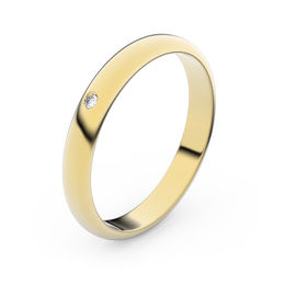 Zlatý snubní prsten FMR 2A30 ze žlutého zlata, S2