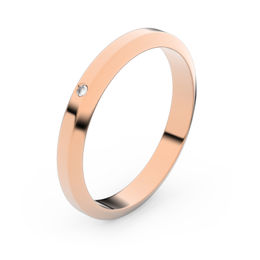 Zlatý snubný prsteň FMR 6A30 z ružového zlata, S2