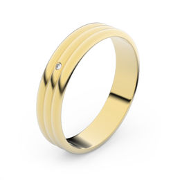Zlatý snubní prsten FMR 4K37 ze žlutého zlata, S2