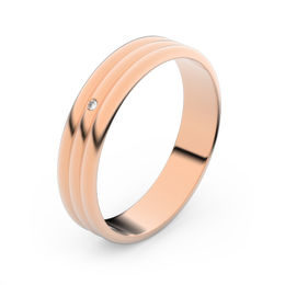 Zlatý snubní prsten FMR 4K37 z růžového zlata, S2