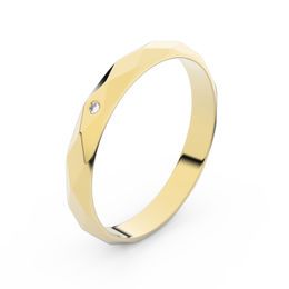Zlatý snubný prsteň FMR 8B30 zo žltého zlata, S2