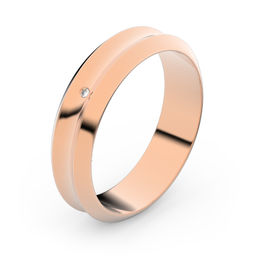 Zlatý snubný prsteň FMR 4B45 z ružového zlata, S2
