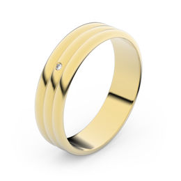 Zlatý snubní prsten FMR 4J47 ze žlutého zlata, S2