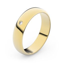 Zlatý snubný prsteň FMR 2D45 zo žltého zlata, S2