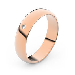 Zlatý snubný prsteň FMR 2D45 z ružového zlata, S2