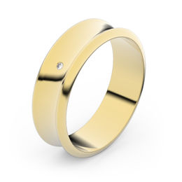 Zlatý snubní prsten FMR 5C57 ze žlutého zlata, S2