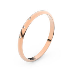 Zlatý snubní prsten FMR 4I17 z růžového zlata, S3
