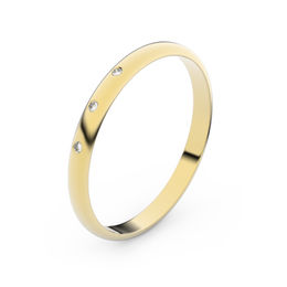 Zlatý snubní prsten FMR 4H20 ze žlutého zlata, S3
