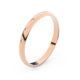 Zlatý snubní prsten FMR 4H20 z růžového zlata, S3
