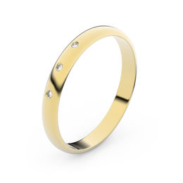 Zlatý snubný prsteň FMR 4G25 zo žltého zlata, S3