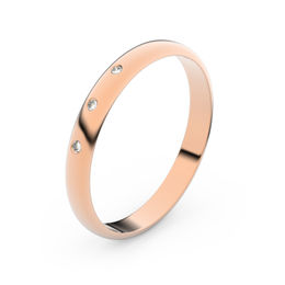 Zlatý snubní prsten FMR 4G25 z růžového zlata, S3