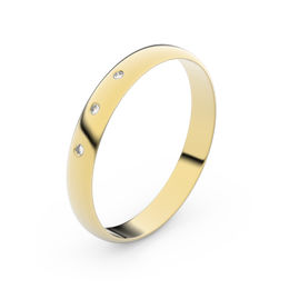 Zlatý snubní prsten FMR 4D30 ze žlutého zlata, S3