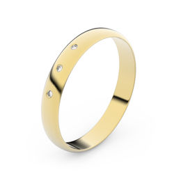 Zlatý snubní prsten FMR 4E30 ze žlutého zlata, S3