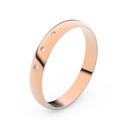Zlatý snubní prsten FMR 4E30 z růžového zlata, S3
