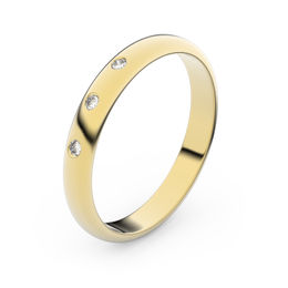 Zlatý snubný prsteň FMR 2A30 zo žltého zlata, S3