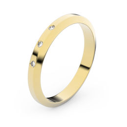 Zlatý snubný prsteň FMR 6A30 zo žltého zlata, S3