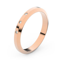 Zlatý snubný prsteň FMR 6A30 z ružového zlata, S3