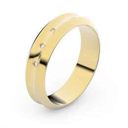 Zlatý snubný prsteň FMR 4B45 zo žltého zlata, S3