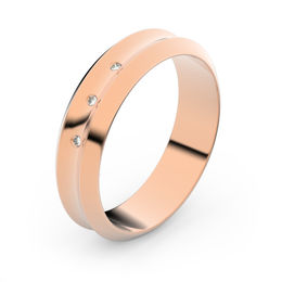 Zlatý snubní prsten FMR 4B45 z růžového zlata, S3