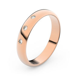 Zlatý snubní prsten FMR 2B35 z růžového zlata, S3