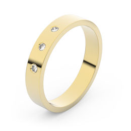 Zlatý snubný prsteň FMR 1G35 zo žltého zlata, S3