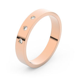 Zlatý snubný prsteň FMR 1G35 z ružového zlata, S3