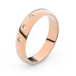 Zlatý snubní prsten FMR 2C40 z růžového zlata, S3