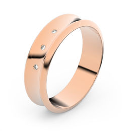 Zlatý snubní prsten FMR 5A50 z růžového zlata, S3
