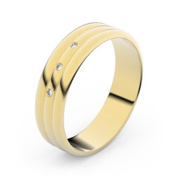 Zlatý snubní prsten FMR 4J47 ze žlutého zlata, S3