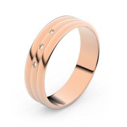 Zlatý snubní prsten FMR 4J47 z růžového zlata, S3