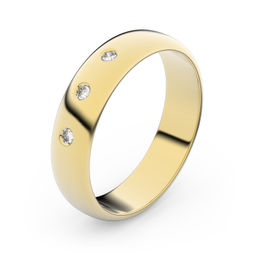Zlatý snubný prsteň FMR 2D45 zo žltého zlata, S3