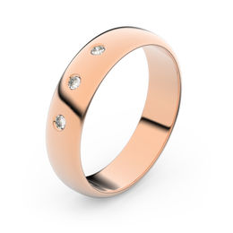 Zlatý snubný prsteň FMR 2D45 z ružového zlata, S3