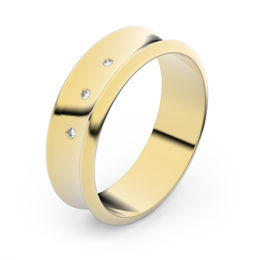 Zlatý snubní prsten FMR 5C57 ze žlutého zlata, S3