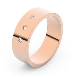 Zlatý snubný prsteň FMR 1G60 z ružového zlata, S3