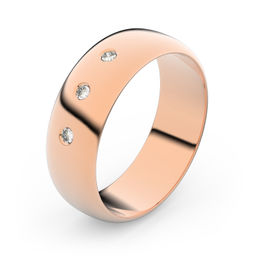 Zlatý snubní prsten FMR 3A60 z růžového zlata, S3