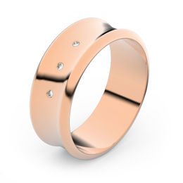 Zlatý snubný prsteň FMR 5B70 z ružového zlata, S3
