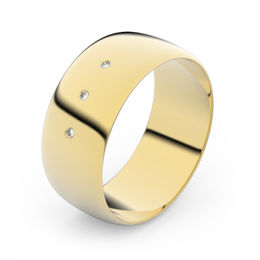 Zlatý snubný prsteň FMR 9B80 zo žltého zlata, S3