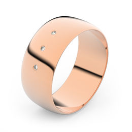 Zlatý snubní prsten FMR 9B80 z růžového zlata, S3