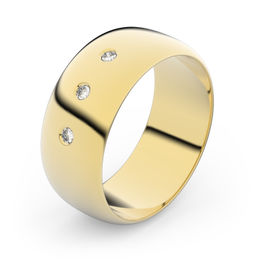 Zlatý snubný prsteň FMR 3C75 zo žltého zlata, S3