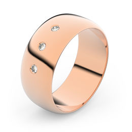 Zlatý snubní prsten FMR 3C75 z růžového zlata, S3