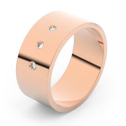 Zlatý snubní prsten FMR 1G80 z růžového zlata, S3
