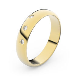 Zlatý snubný prsteň FMR 2C40 zo žltého zlata, S4