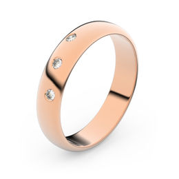 Zlatý snubný prsteň FMR 2C40 z ružového zlata, S4