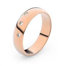 Zlatý snubný prsteň FMR 2D45 z ružového zlata, S4